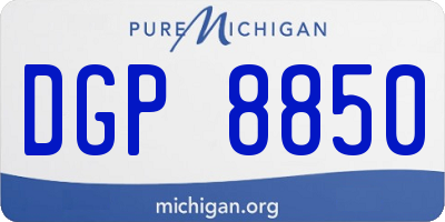 MI license plate DGP8850