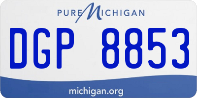 MI license plate DGP8853