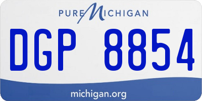 MI license plate DGP8854