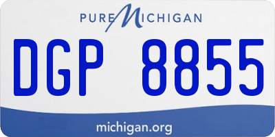 MI license plate DGP8855