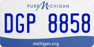 MI license plate DGP8858