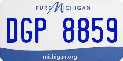 MI license plate DGP8859
