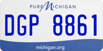 MI license plate DGP8861