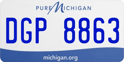 MI license plate DGP8863
