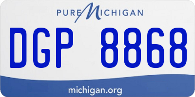 MI license plate DGP8868