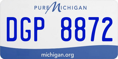 MI license plate DGP8872