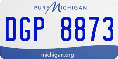 MI license plate DGP8873