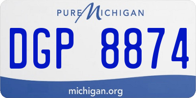 MI license plate DGP8874