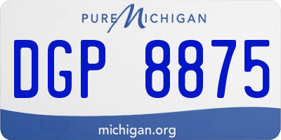 MI license plate DGP8875