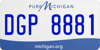 MI license plate DGP8881