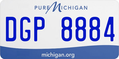 MI license plate DGP8884