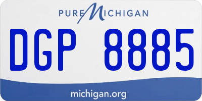 MI license plate DGP8885
