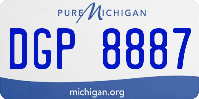 MI license plate DGP8887