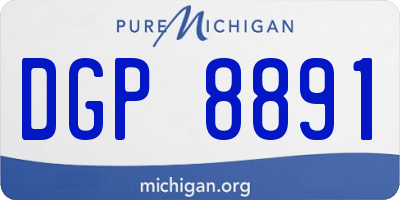 MI license plate DGP8891