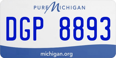 MI license plate DGP8893