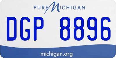 MI license plate DGP8896