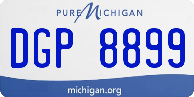 MI license plate DGP8899