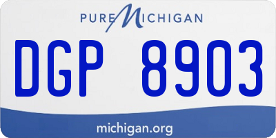 MI license plate DGP8903