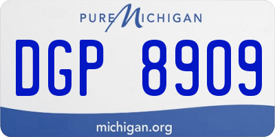 MI license plate DGP8909