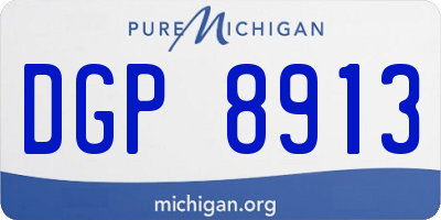 MI license plate DGP8913