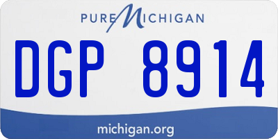 MI license plate DGP8914