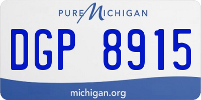 MI license plate DGP8915