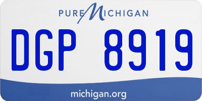MI license plate DGP8919