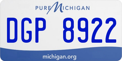 MI license plate DGP8922