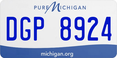MI license plate DGP8924