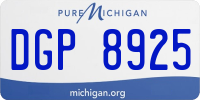 MI license plate DGP8925