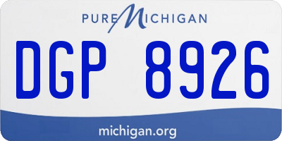 MI license plate DGP8926