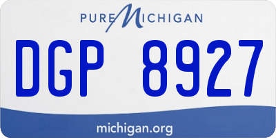 MI license plate DGP8927