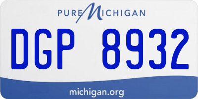 MI license plate DGP8932