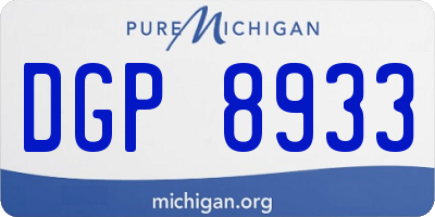 MI license plate DGP8933