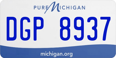MI license plate DGP8937