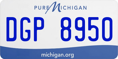 MI license plate DGP8950
