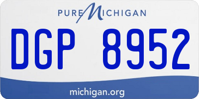 MI license plate DGP8952
