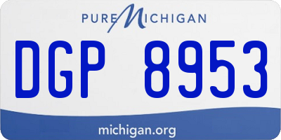 MI license plate DGP8953