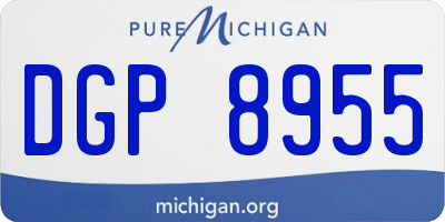 MI license plate DGP8955