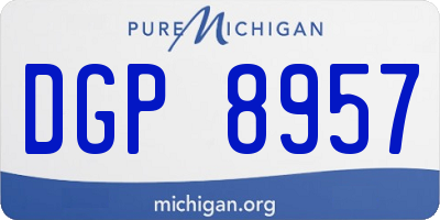 MI license plate DGP8957