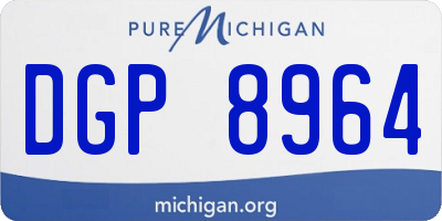 MI license plate DGP8964