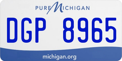 MI license plate DGP8965