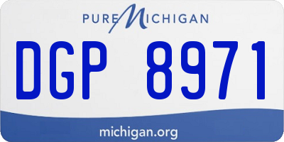 MI license plate DGP8971