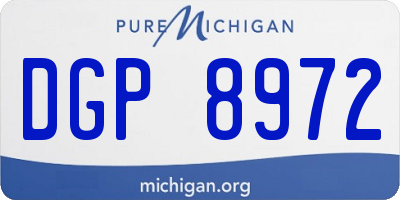 MI license plate DGP8972