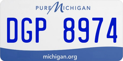 MI license plate DGP8974