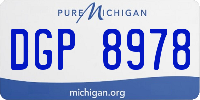 MI license plate DGP8978