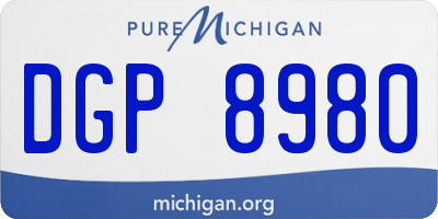 MI license plate DGP8980