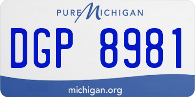 MI license plate DGP8981