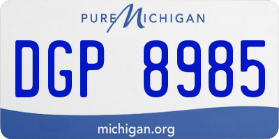 MI license plate DGP8985