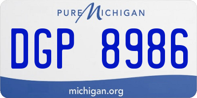 MI license plate DGP8986
